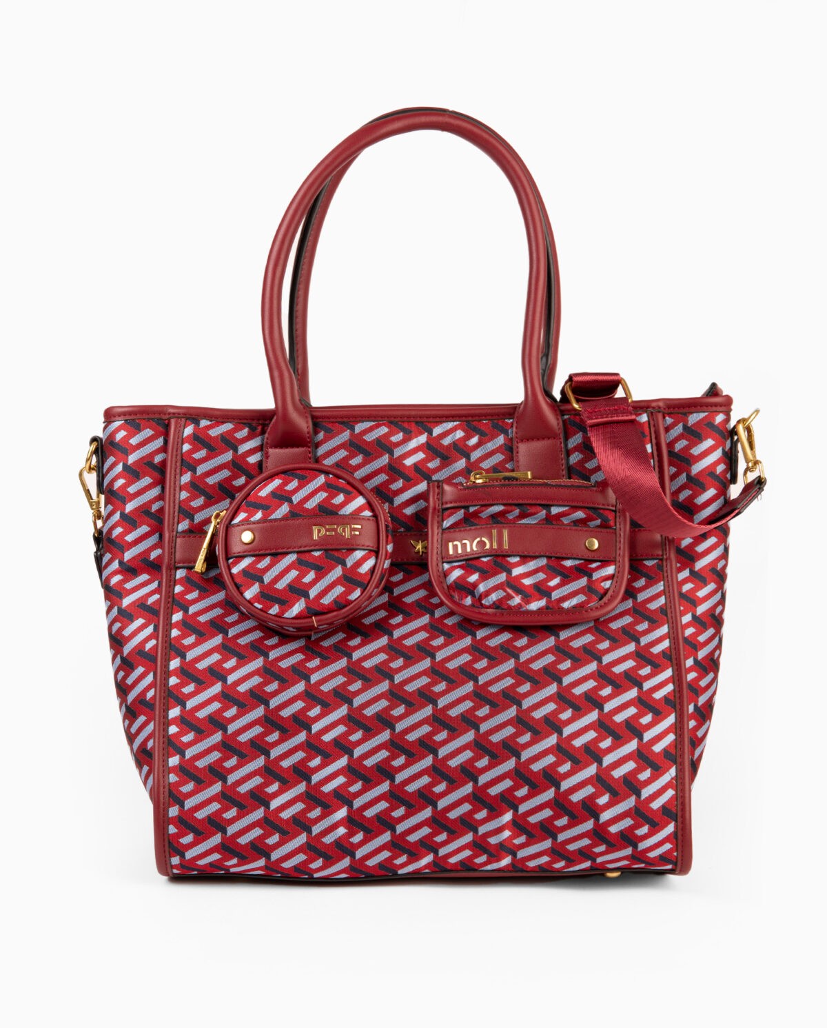 bolso grande jaquard tri-cherry pepe moll bolso grande jaquard tri-cherry pepe moll